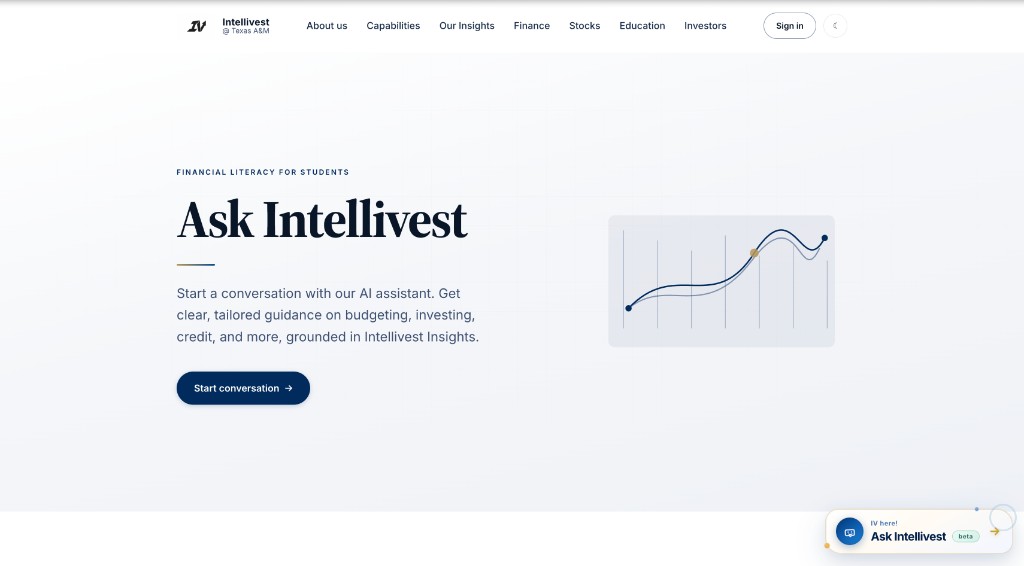 Intellivest at Texas A&M: financial literacy for students, Ask Intellivest hero